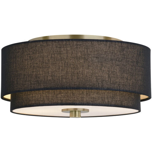 Burnaby LED 13 inch Matte Brass Semi-Flush Mount Ceiling Light