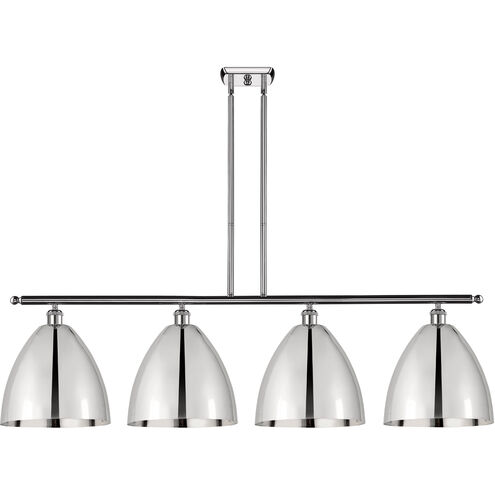 Ballston Plymouth Dome LED 50.25 inch Black Antique Brass Island Light Ceiling Light in Matte Blue