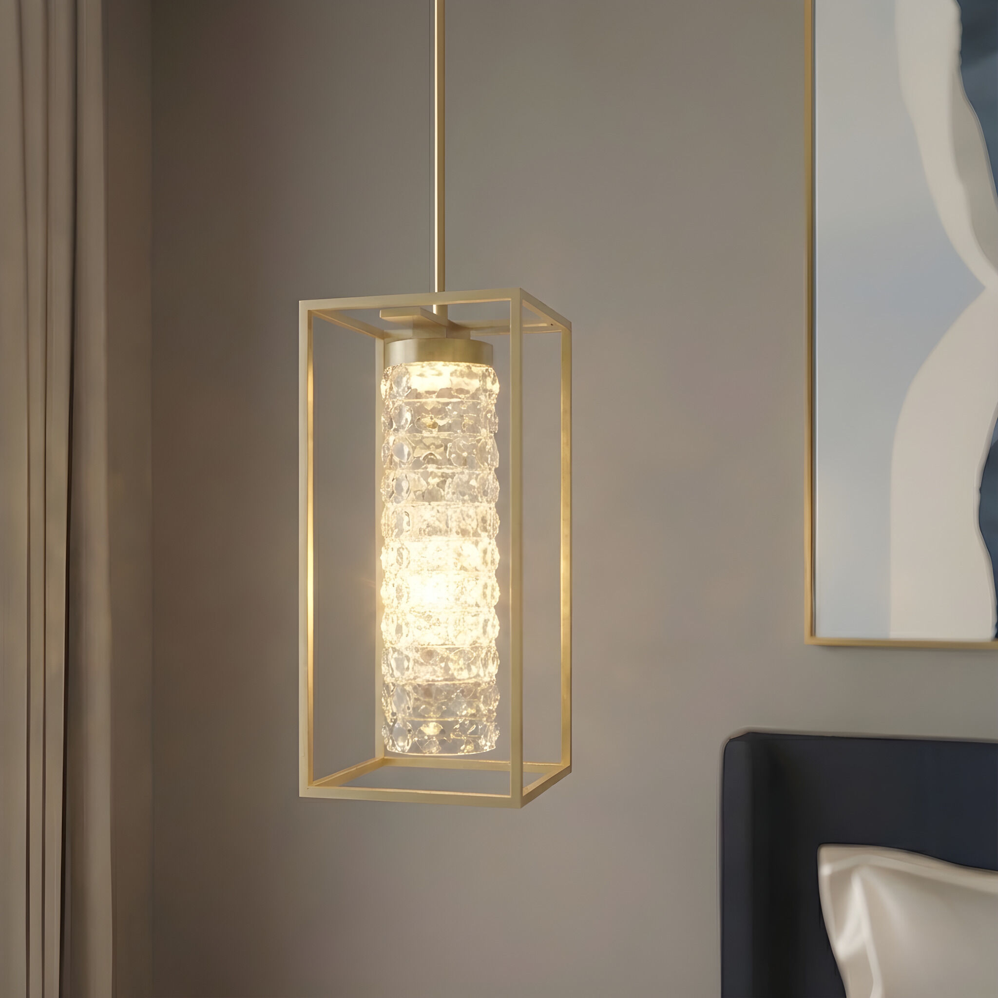 Dazzle LED 8 inch Soft Gold Mini Pendant Ceiling Light