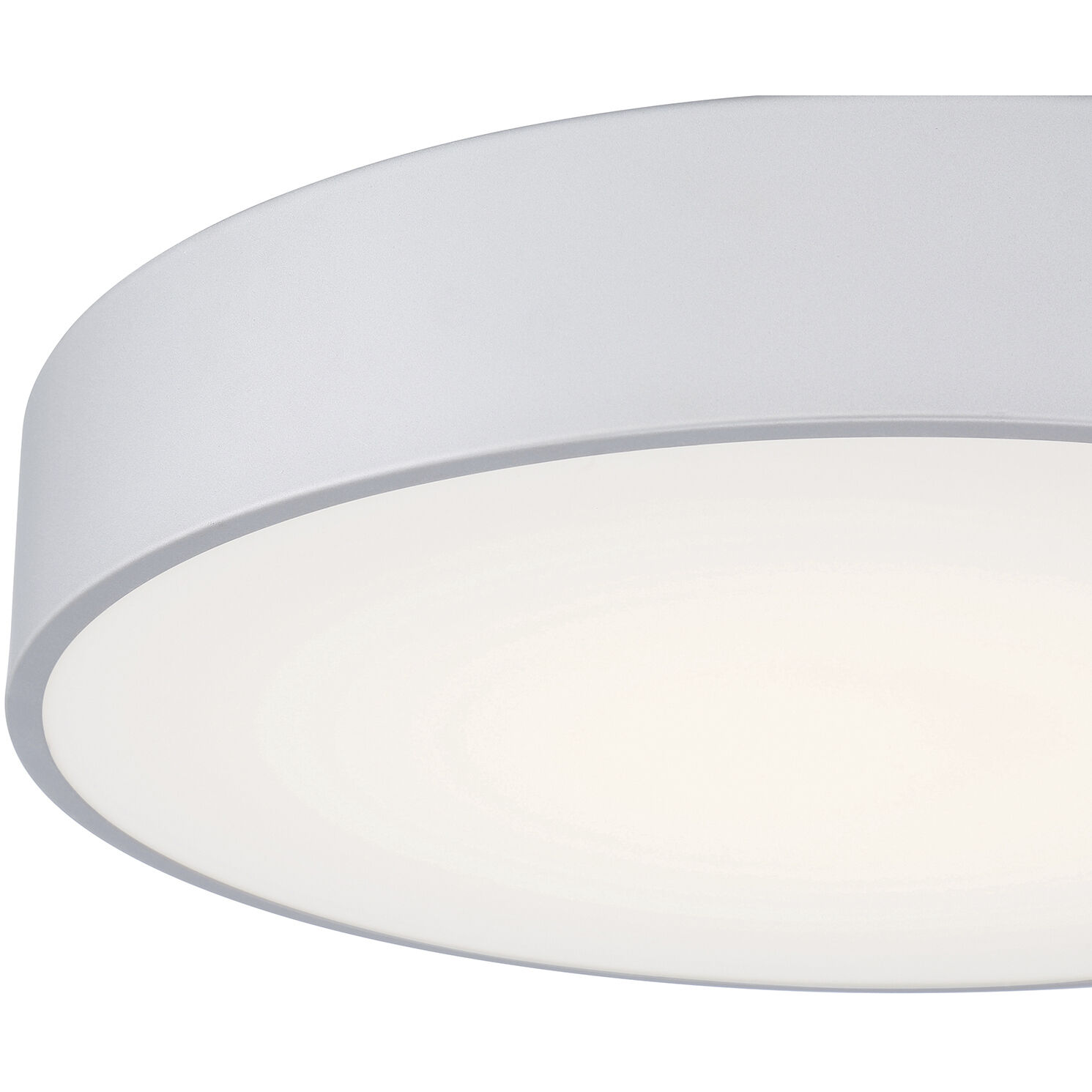 Como LED 13.75 inch Satin and White Flush Mount Ceiling Light