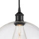 Edison Athens 1 Light 12 inch Matte Black Mini Pendant Ceiling Light