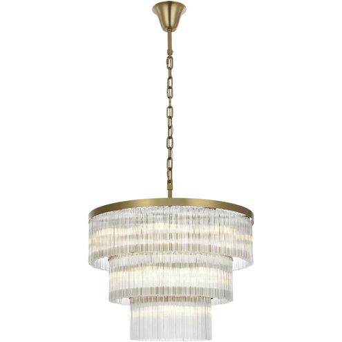 Harlow 18 Light 32 inch Satin Gold Chandelier Ceiling Light