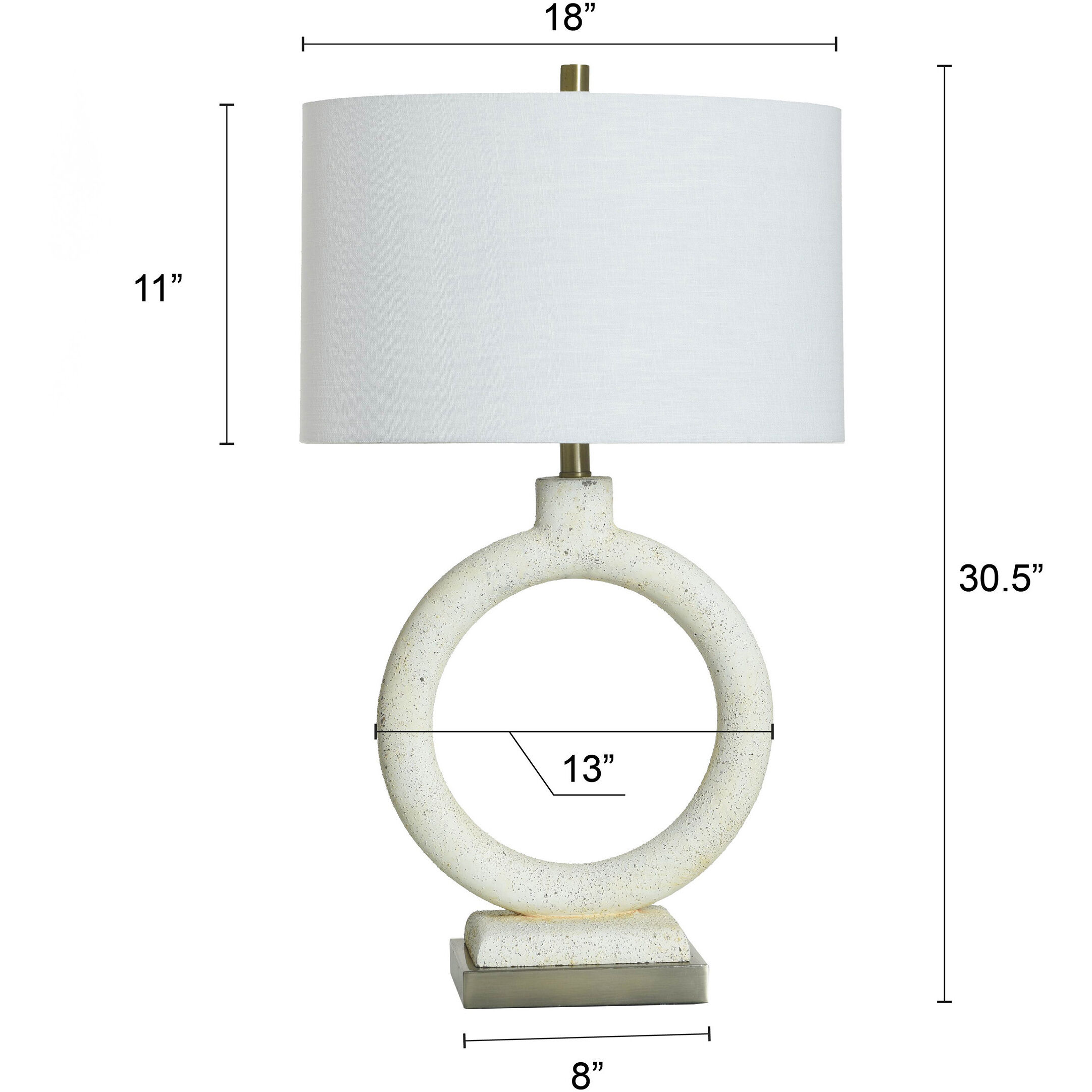 Cameron 30.5 inch 100.00 watt Speckled Cream Table Lamp Portable Light