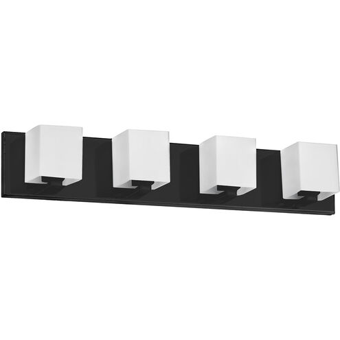 Verona 4 Light 26 inch Matte Black Vanity Light Wall Light