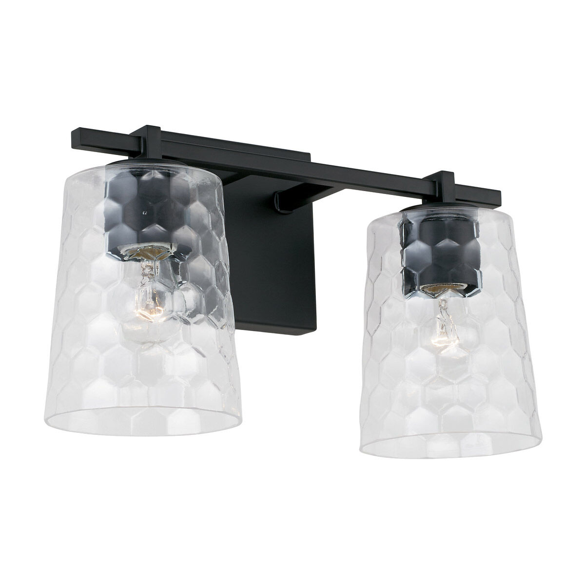 Burke 2 Light 15 inch Matte Black Vanity Light Wall Light