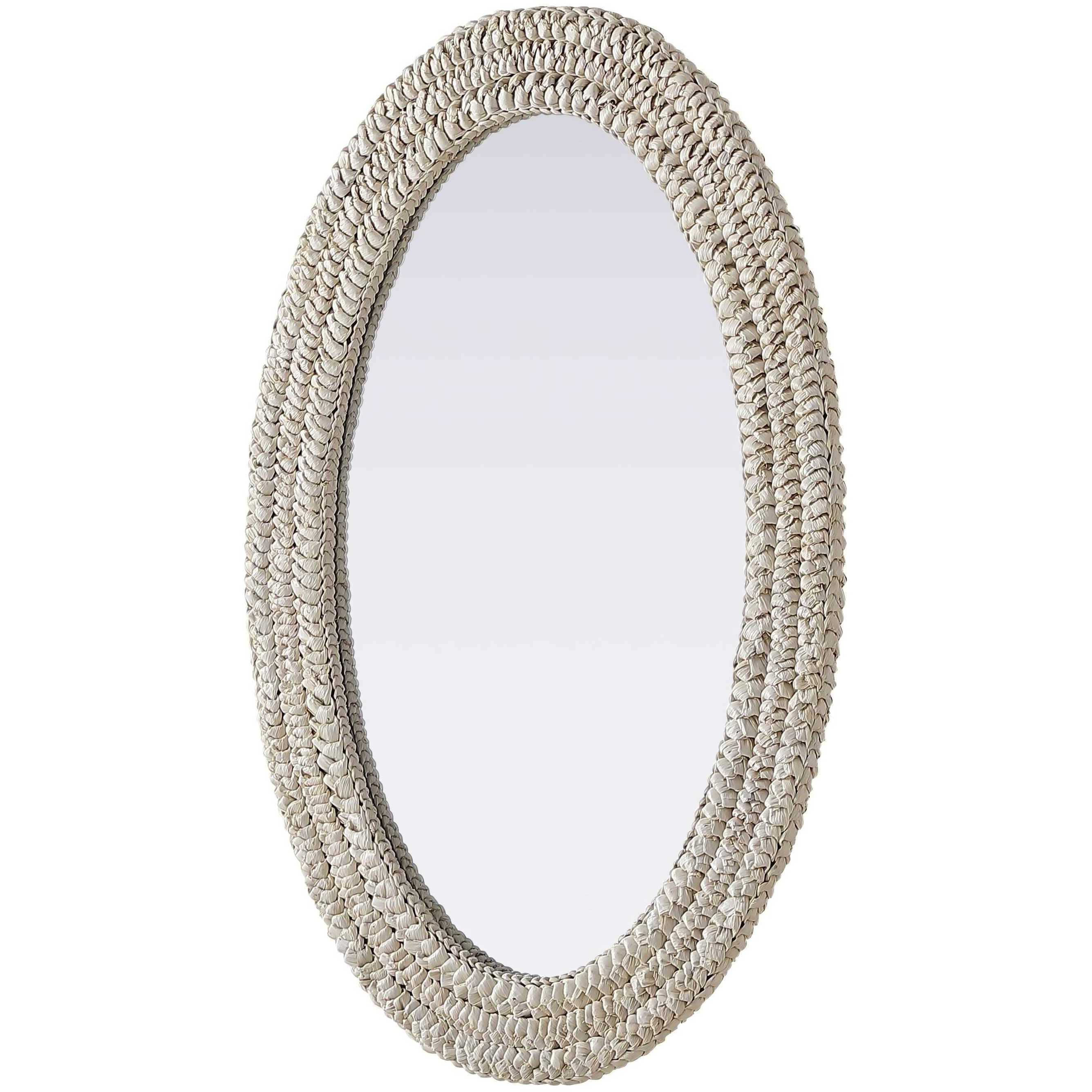 Marlowe 36 X 24 inch Linen White Mirror