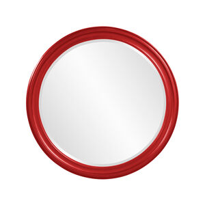 George 36 inch Glossy Red Wall Mirror 