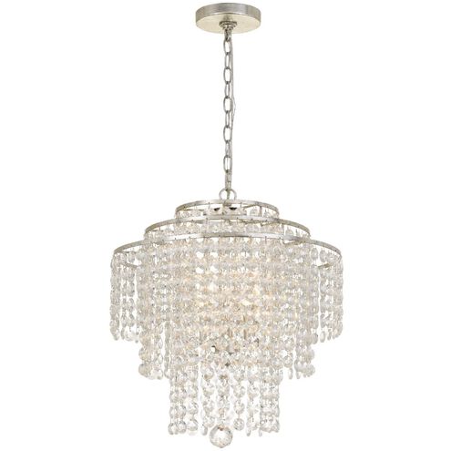 Arielle 4 Light 18 inch Antique Silver Chandelier Ceiling Light