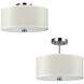 Dayna Shade Pendants 2 Light 14 inch Brushed Nickel Semi-Flush Mount Ceiling Light