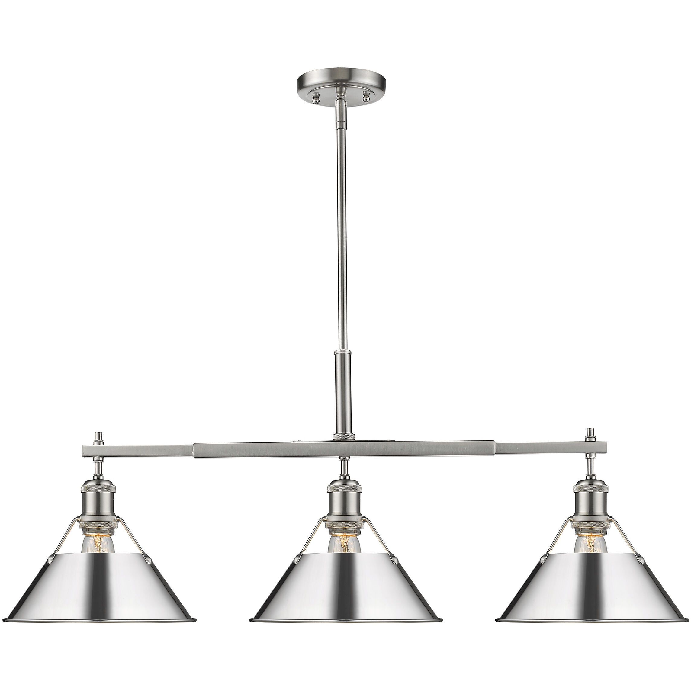 Yep Orwell Island Light Ceiling Light in Pewter, Chrome