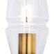 Warren LED 30 inch Matte Black and Brushed Brass Bathroom Light Wall Light in 4