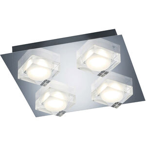 Brooklyn 4 Light 14 inch Chrome Flush Mount Ceiling Light