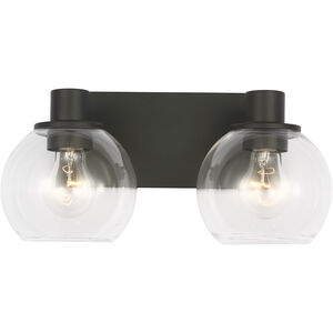 Rito 2 Light 14.5 inch Midnight Black Bath Light Wall Light, Medium