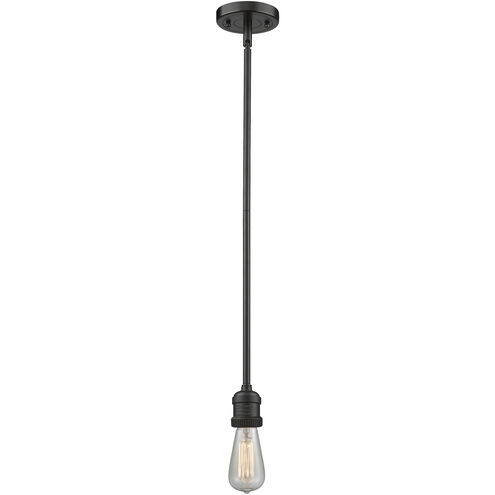 Franklin Restoration Bell LED 12 inch Oil Rubbed Bronze Mini Pendant Ceiling Light in Clear Deco Swirl