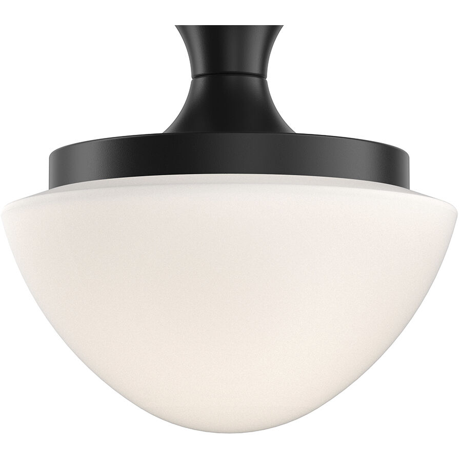 Knox 1 Light 8 inch Black Semi-flush Mount Ceiling Light