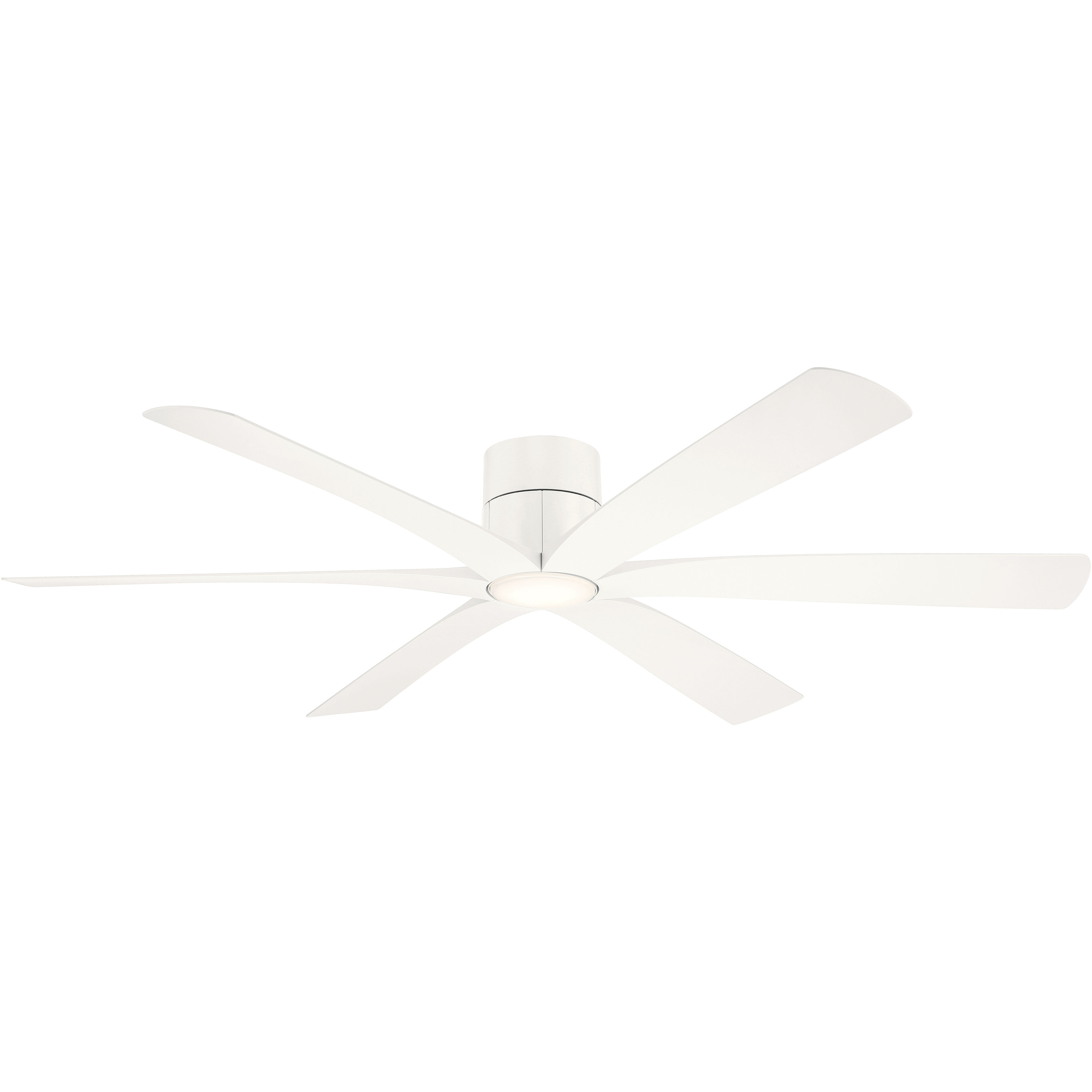 Brisano 65 inch Alabaster White Smart Flush Mount Ceiling Fan
