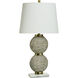 Shallows 33 inch 100.00 watt Cream and Brown Brushed Table Lamp Portable Light