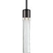 Zigrina 1 Light 5.13 inch Satin Brushed Black with Polished Nickel Pendant Ceiling Light