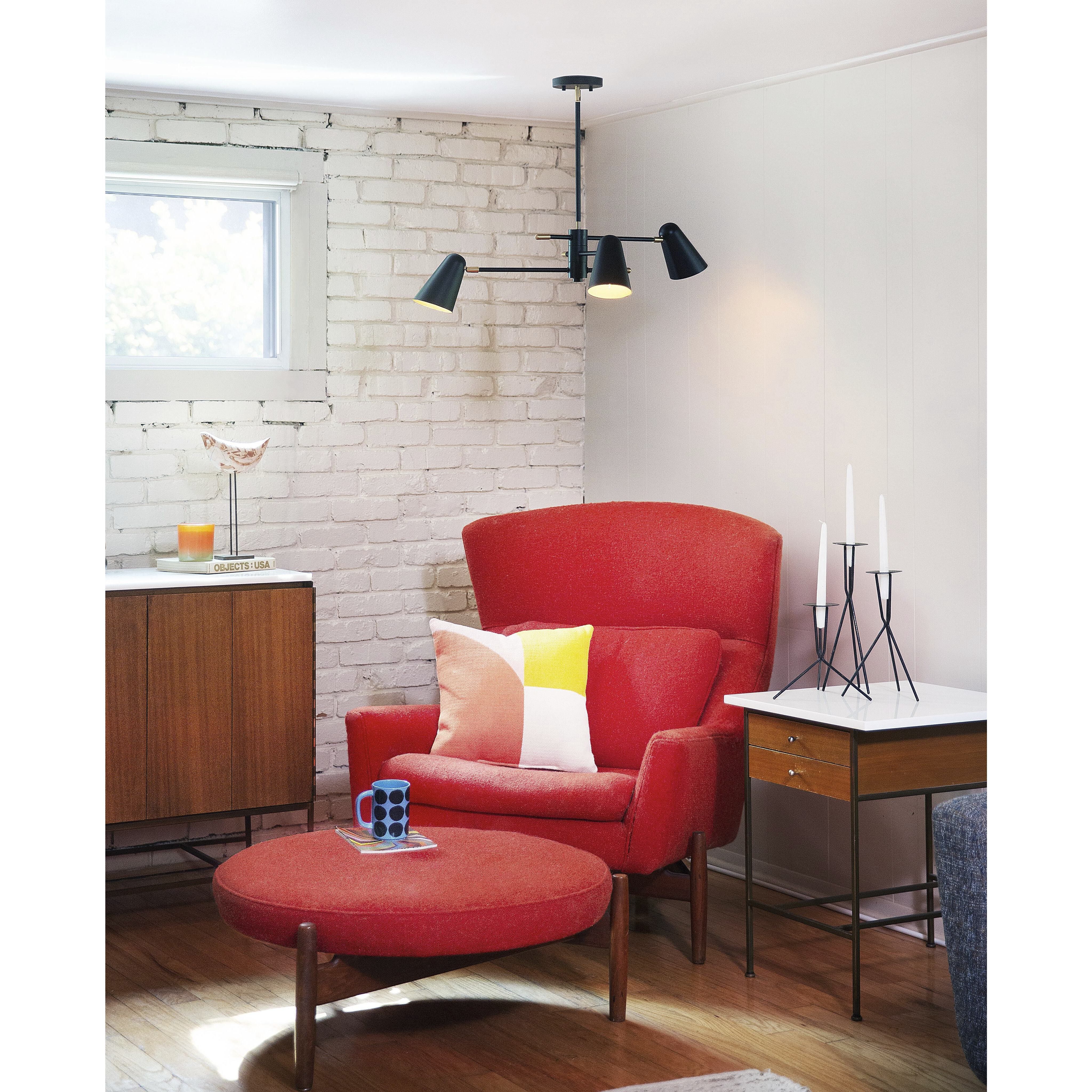 Birdie LED 30 inch Black Chandelier Ceiling Light