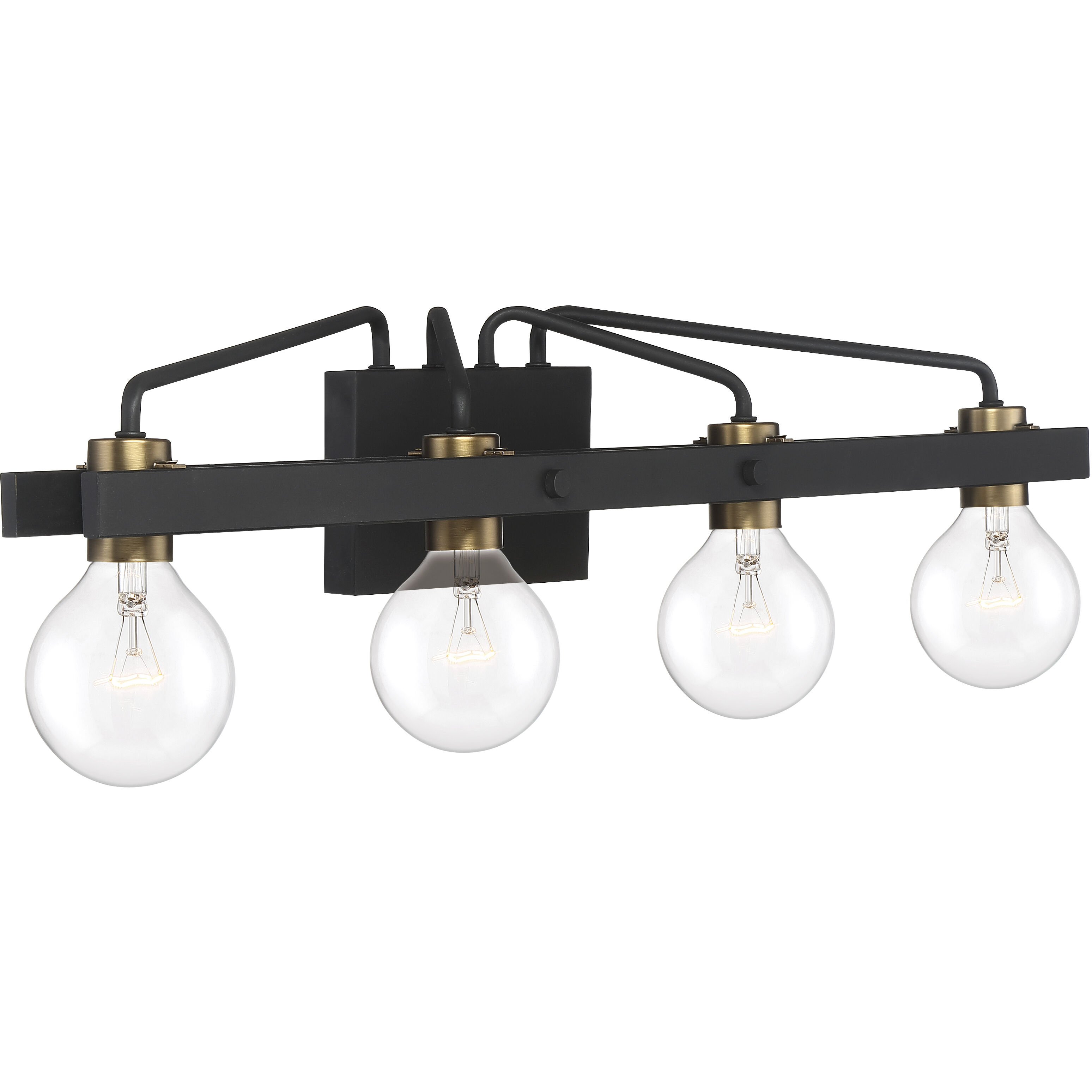 Ravella 4 Light 33 inch Black Bath Light Wall Light