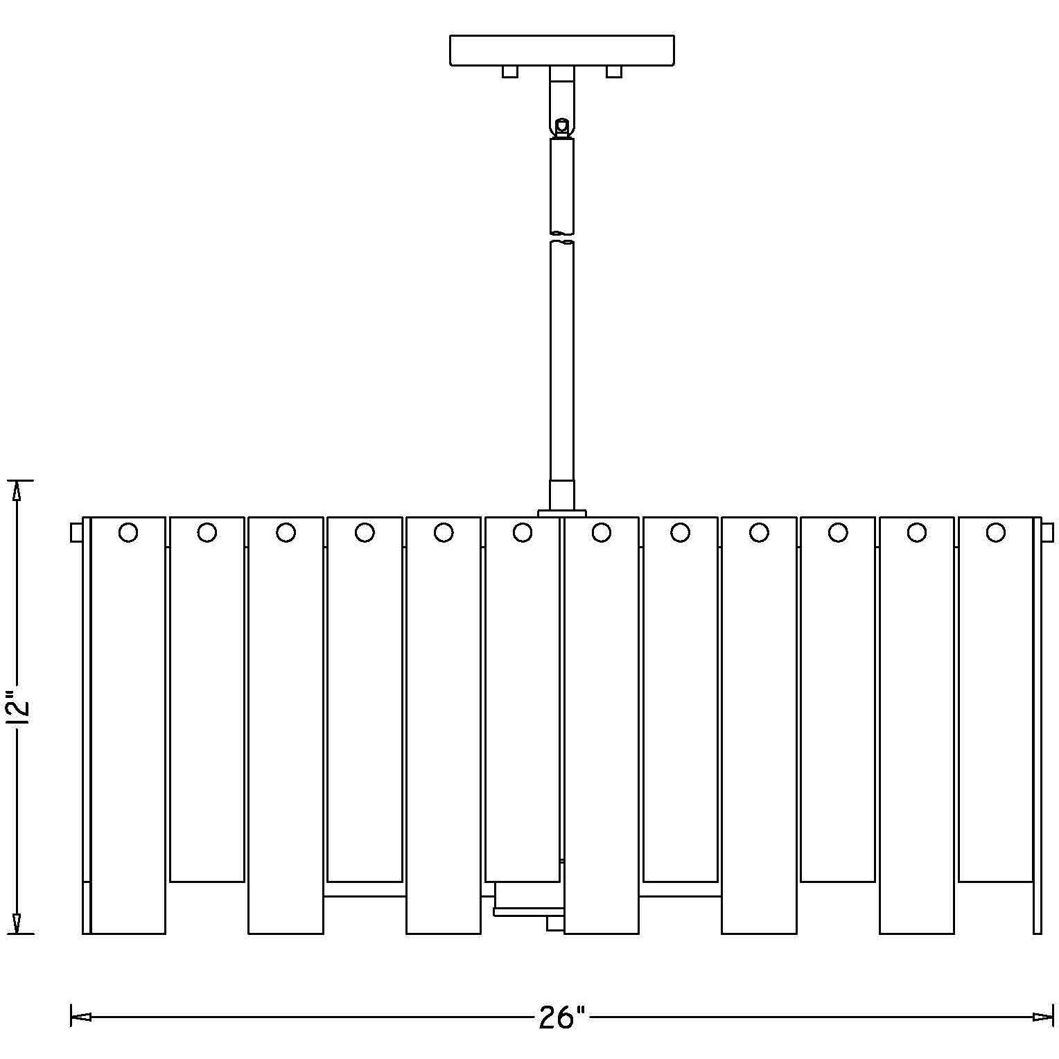 Viviana 8 Light 26 inch Rubbed Brass Chandelier Ceiling Light