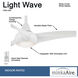 Light Wave 52 inch White Ceiling Fan