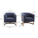 Carr Blue Arm Chair
