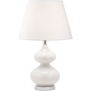 Transitional 19 inch 60.00 watt White Decorative Table Lamp Portable Light