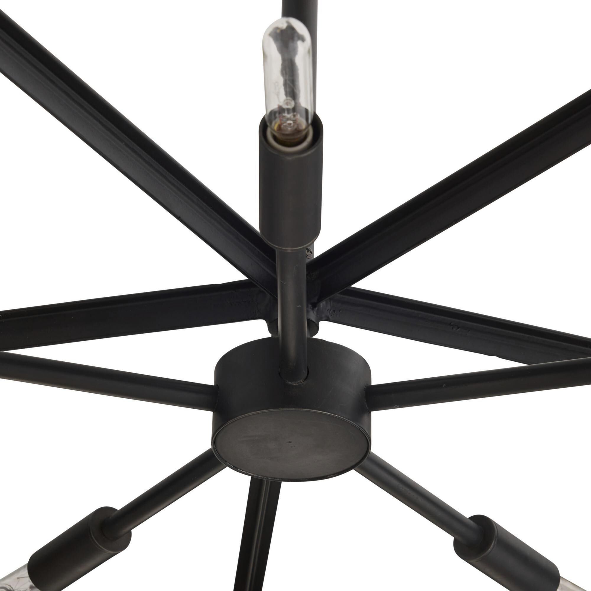 Ivan 5 Light 36.5 inch Brown and Blackened Iron Chandelier Ceiling Light