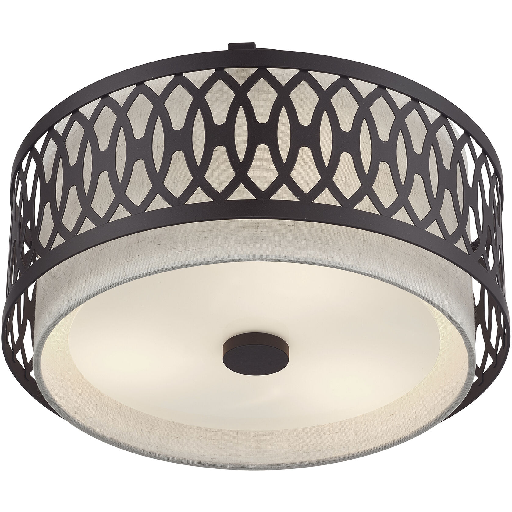 Vistaview 3 Light 15 inch English Bronze Semi-Flush Ceiling Light