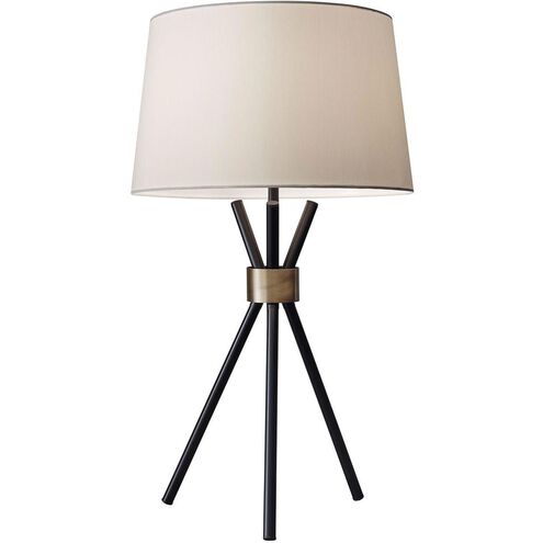 Benson 26 inch 60.00 watt Black with Antique Bronze Accent Table Lamp Portable Light