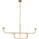 Kelly Wearstler Pedra LED 54.75 inch Antique-Burnished Brass Two Tier Shallow Chandelier Ceiling Light