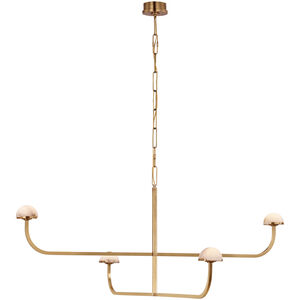 Kelly Wearstler Pedra LED 54.75 inch Antique-Burnished Brass Two Tier Shallow Chandelier Ceiling Light