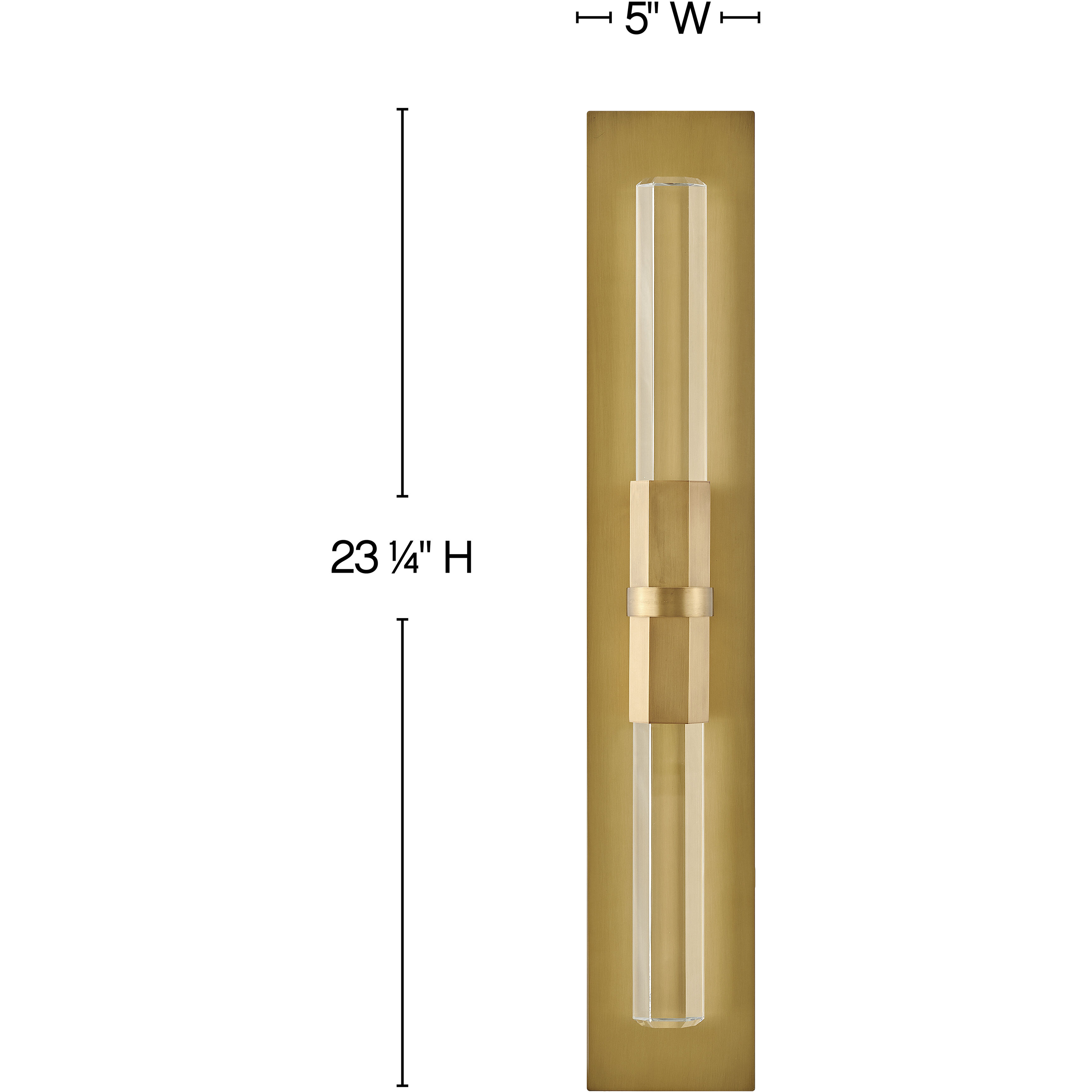 Cecily LED 5 inch Heritage Brass ADA Sconce Wall Light