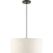 Meadow 3 Light 18 inch English Bronze Drum Pendant Ceiling Light 