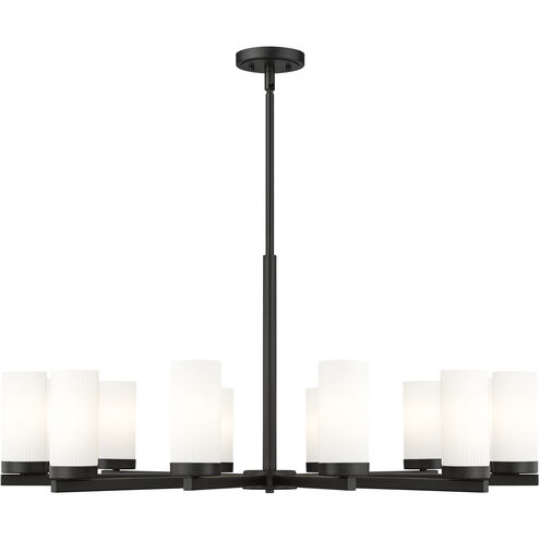 Danica 12 Light 39 inch Matte Black Chandelier Ceiling Light