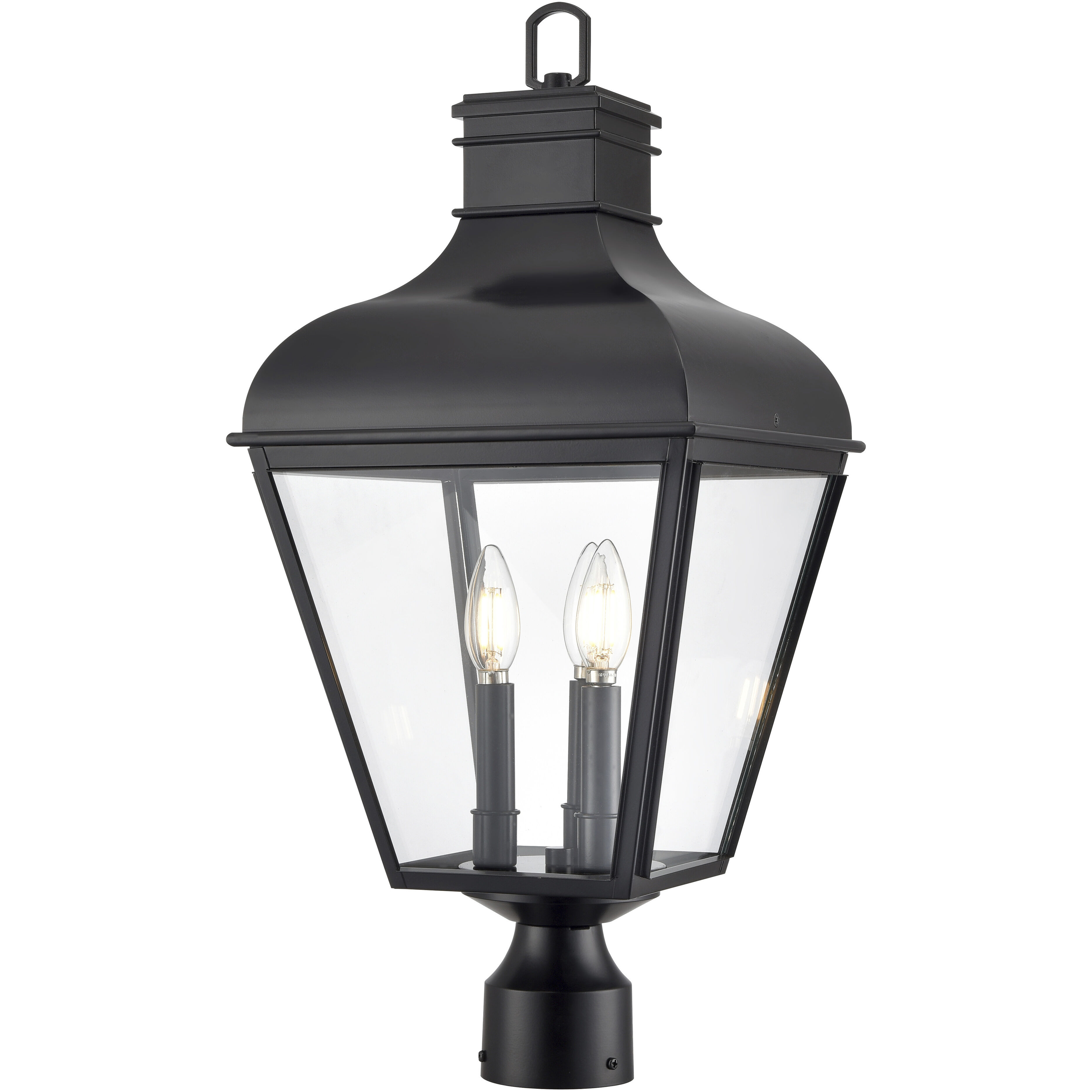 Edenton 3 Light 24 inch Matte Black Outdoor Post Lantern
