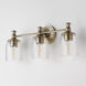 Swirl 3 Light 23 inch Satin Champagne Bath Vanity Wall Light