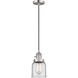 Franklin Restoration Bell LED 5 inch Brushed Satin Nickel Mini Pendant Ceiling Light in Clear
