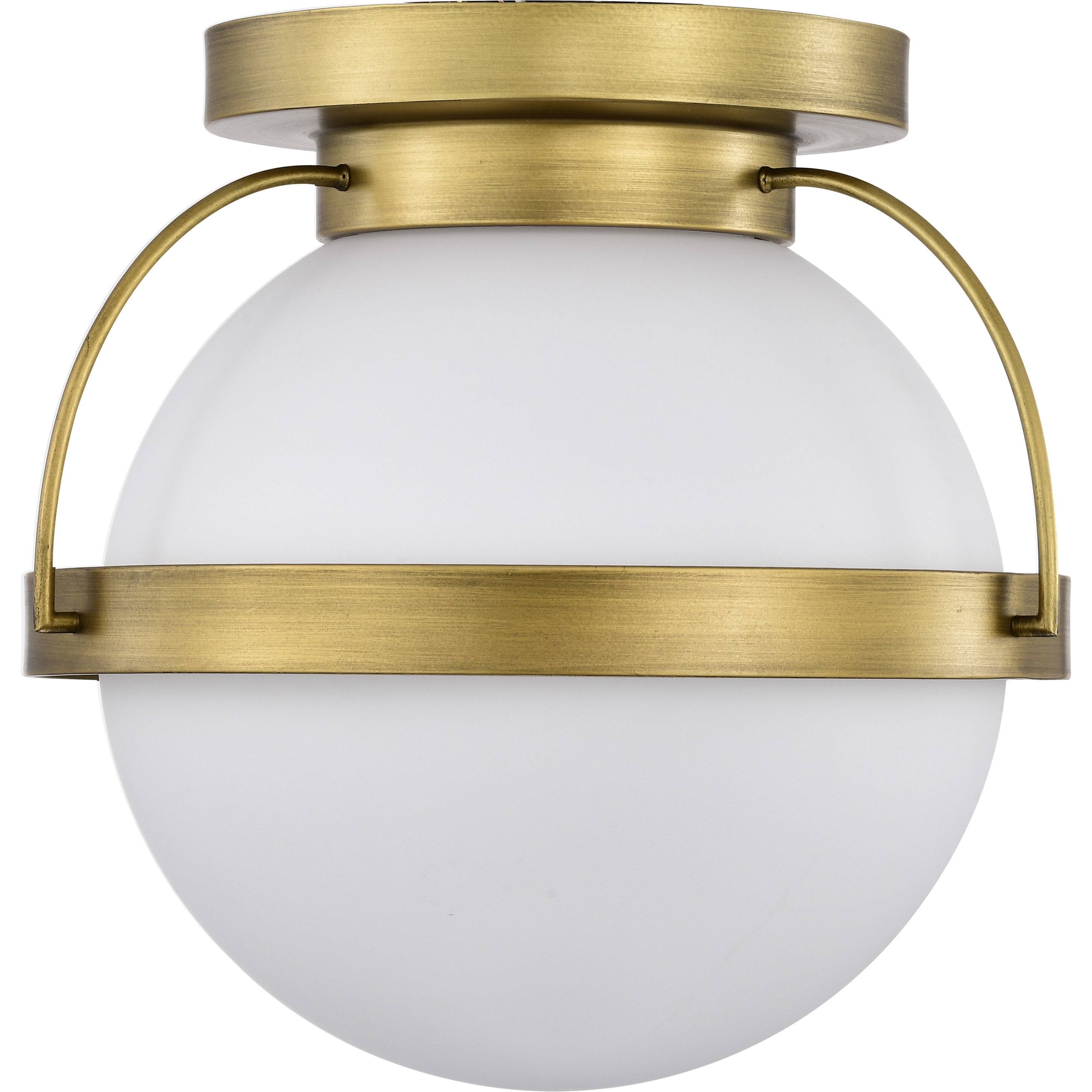 Lakeshore 1 Light 10 inch Natural Brass Flush Mount Ceiling Light