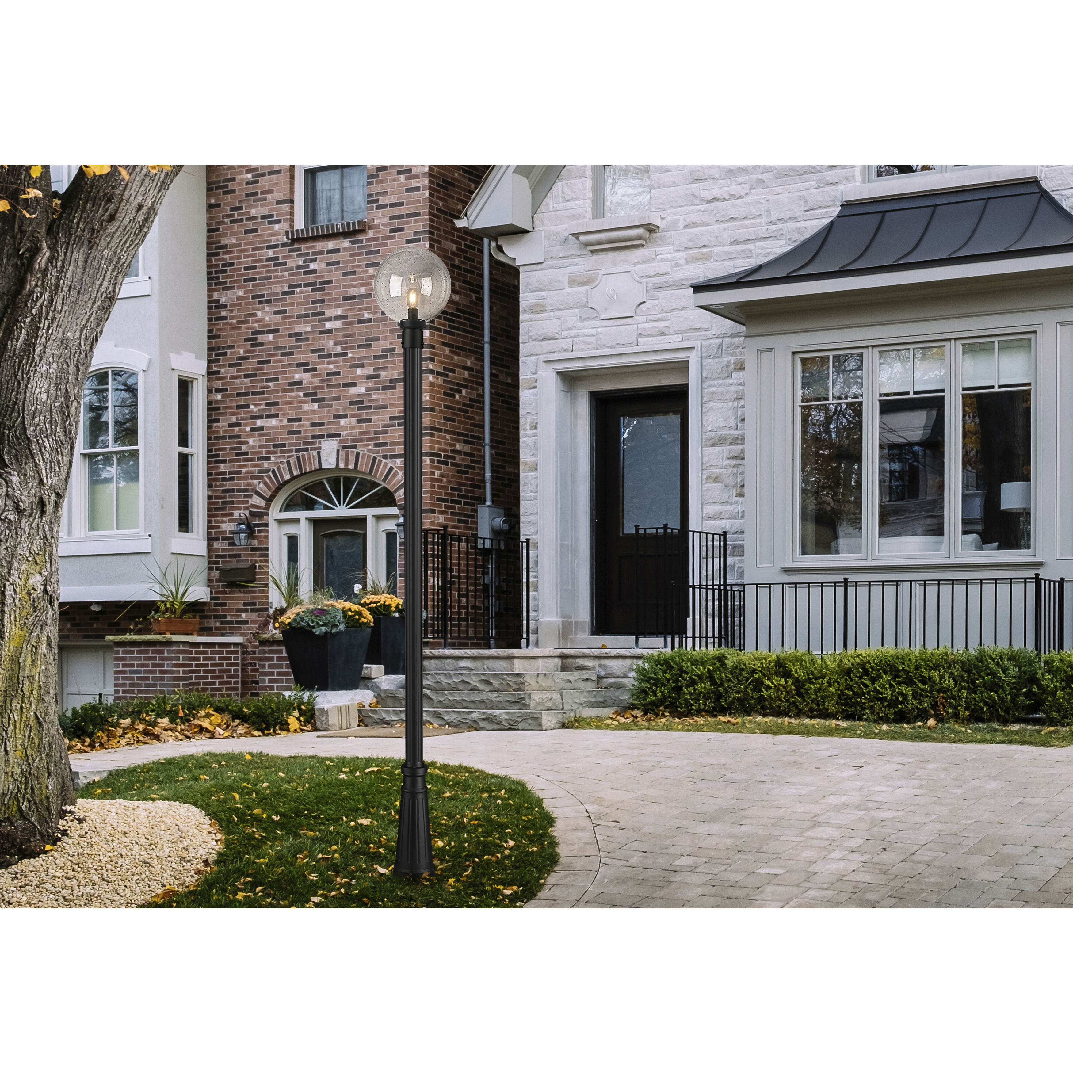 Laurent 1 Light 109.75 inch Black Outdoor Post Mounted Fixture