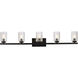 Cassie 5 Light 42 inch Black Bath Sconce Wall Light