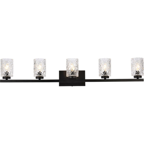 Cassie 5 Light 42 inch Black Bath Sconce Wall Light