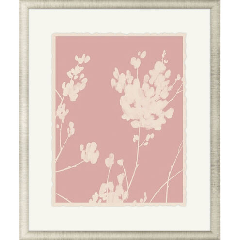 Wildflower Silhouette Pink and Beige and Neutral Framed Art
