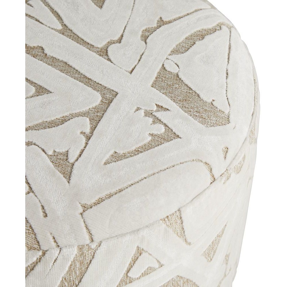 Avalon 21 inch Swiss Coffee Swivel Ottoman