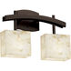 Alabaster Rocks LED 15.5 inch Dark Bronze Bath Bar Wall Light in 1400 Lm LED, Cylinder with Flat Rim, Archway