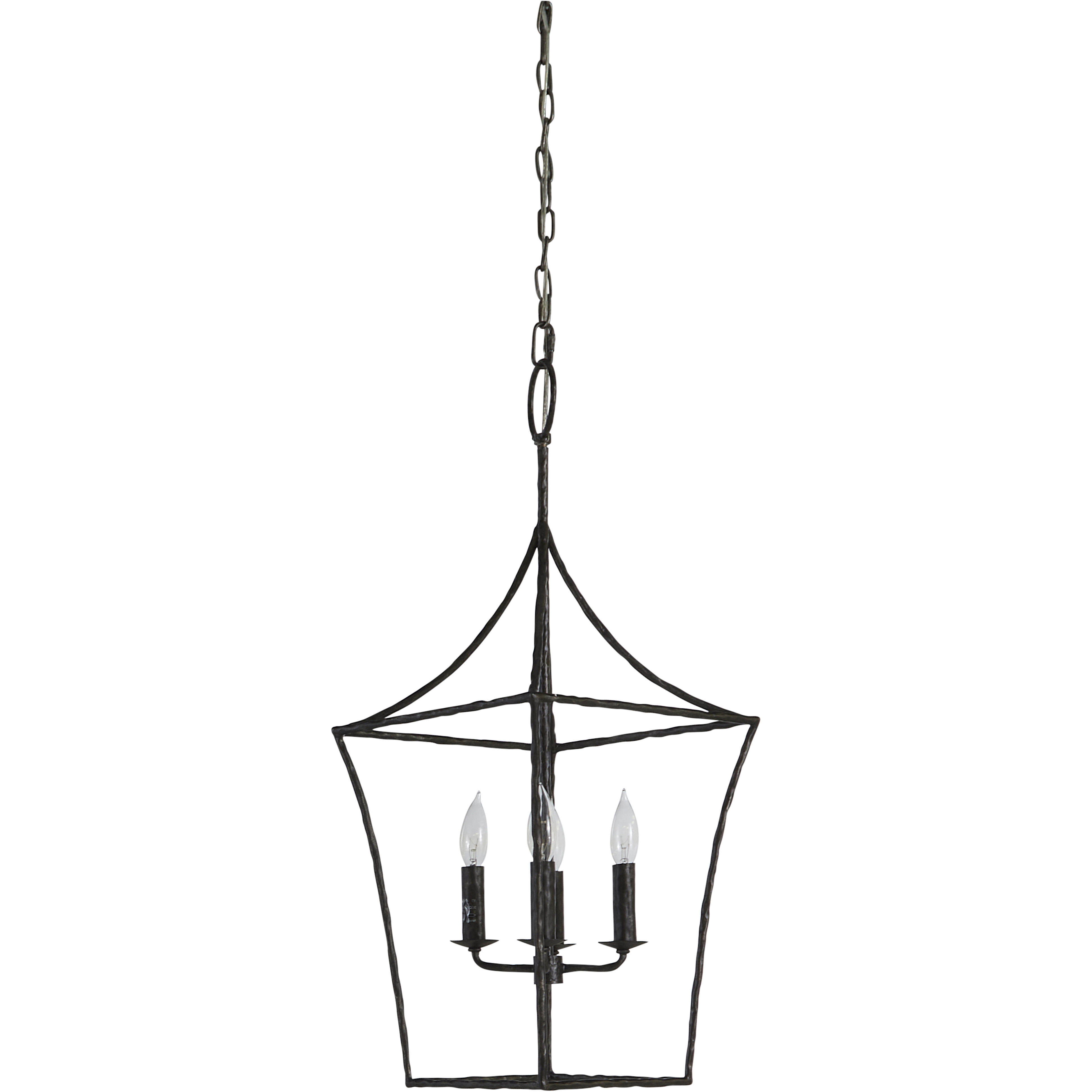 Clover 4 Light 12.5 inch Black Forged Iron Pendant Ceiling Light