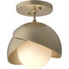 Brooklyn 1 Light 6 inch Soft Gold and Soft Gold Semi-Flush Ceiling Light