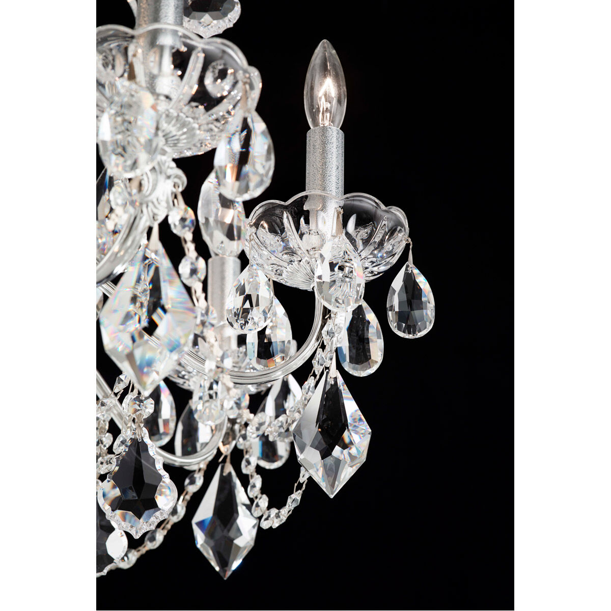 Century 8 Light 24 inch Polished Silver Chandelier Ceiling Light