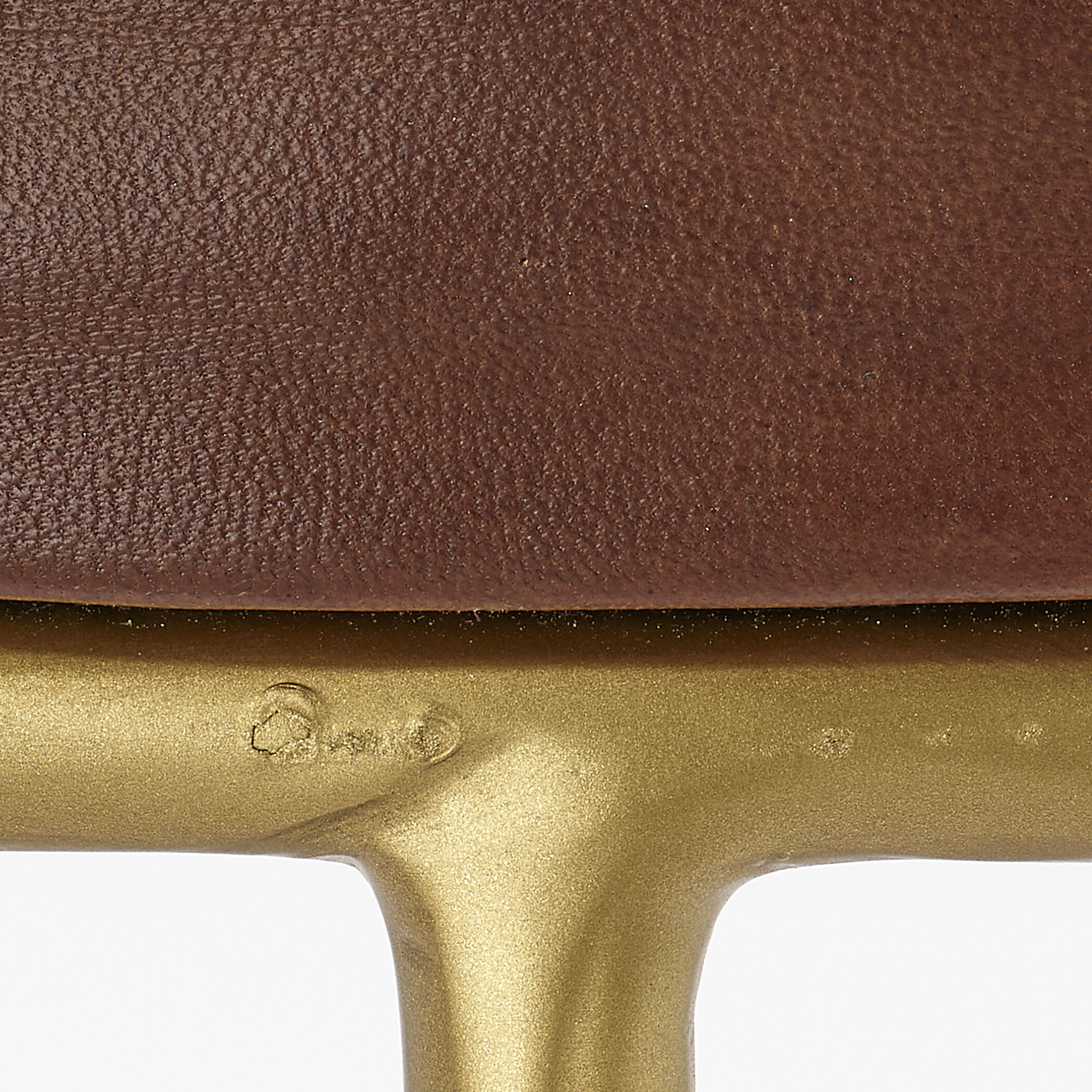 Henry 24 inch Matte Brown and Brass Counter Stool